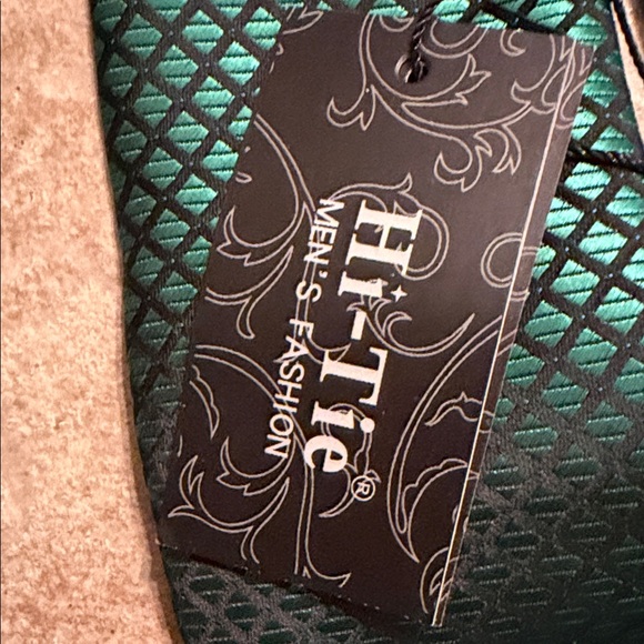 Stylish Green Geometric Tie by - Picture 2 of 4